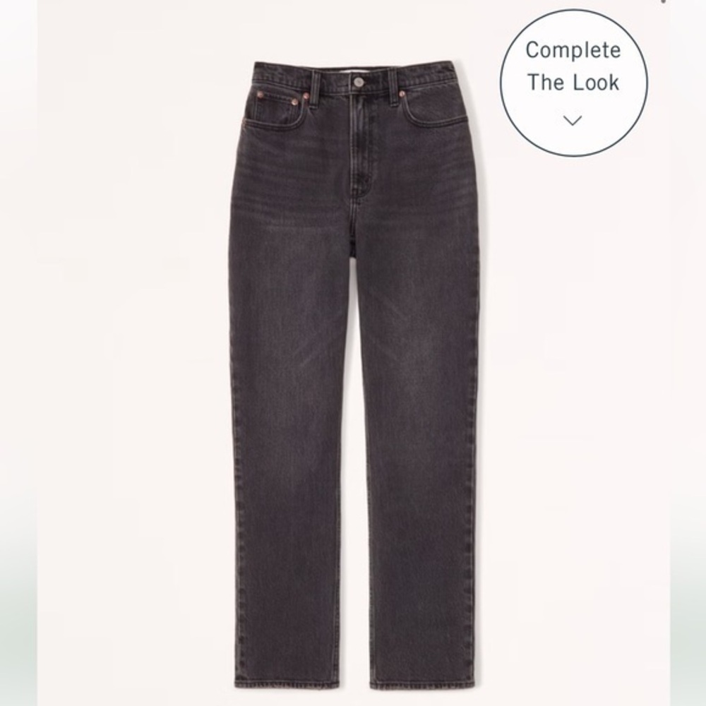 Abercrombie & Fitch Women's High Rise Jeans - Charcoal